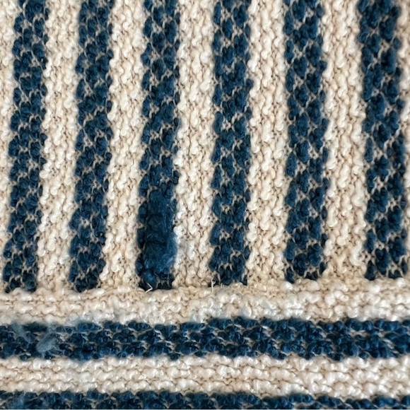 ANTHROPOLOGIE Postmark Sapony Striped Tunic Blue White Faux Leather Size XS - Picture 11 of 12